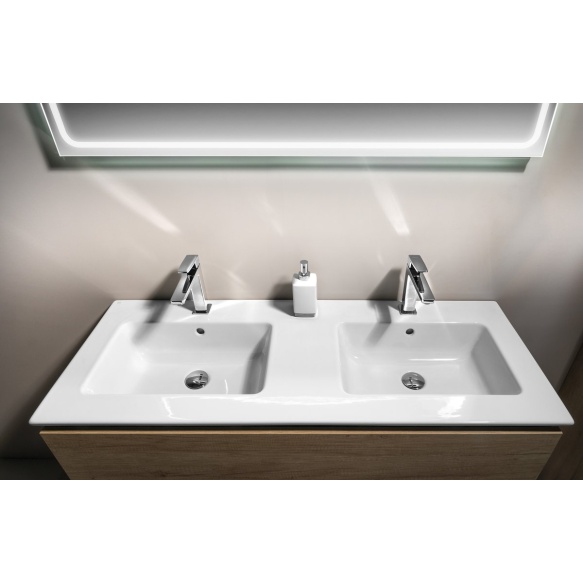 valamu PURA SLIM 122x46cm,  valge ExtraGlaze