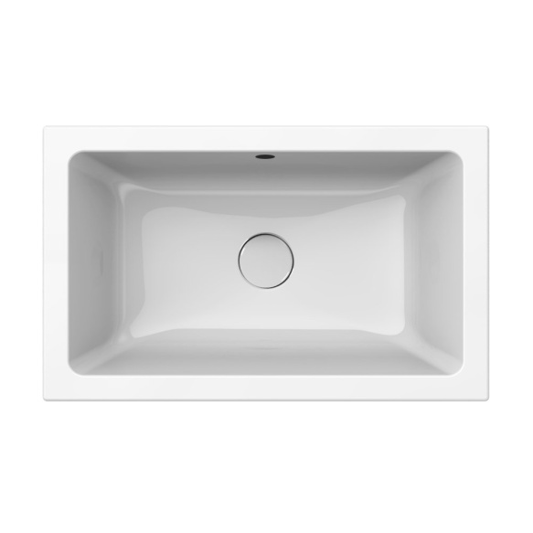 süvistatav valamu KUBE X 60x37cm,  valge ExtraGlaze