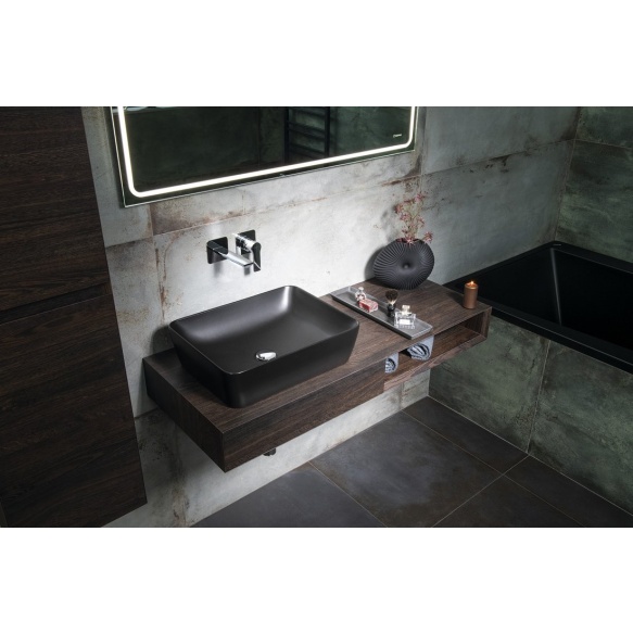 valamu tööpinnale SAND/NUBES 50x38 cm, must matt