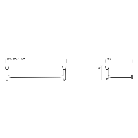 valamukonsool seinale New Yorker 120 cm, kroom