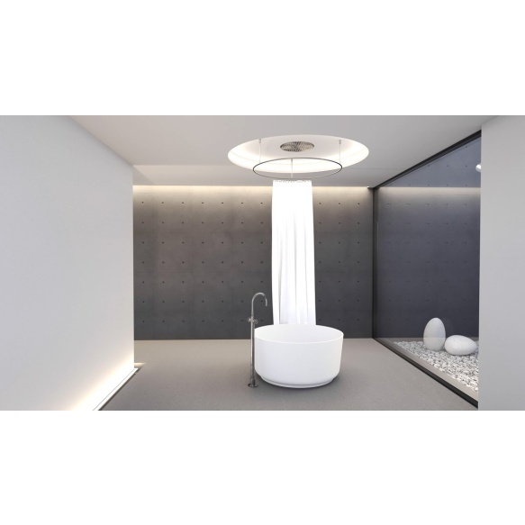 kivimassist vann Estatis ø110x51 cm, matt valge