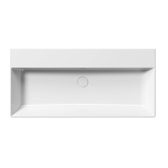 valamu KUBE X 100x47cm,  tasaseks lihvitud põhi,  ilma segistiavata, valge ExtraGlaze