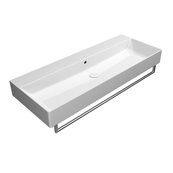 valamu KUBE X 120x47cm,  tasaseks lihvitud põhi,  ilma segistiavata, valge ExtraGlaze