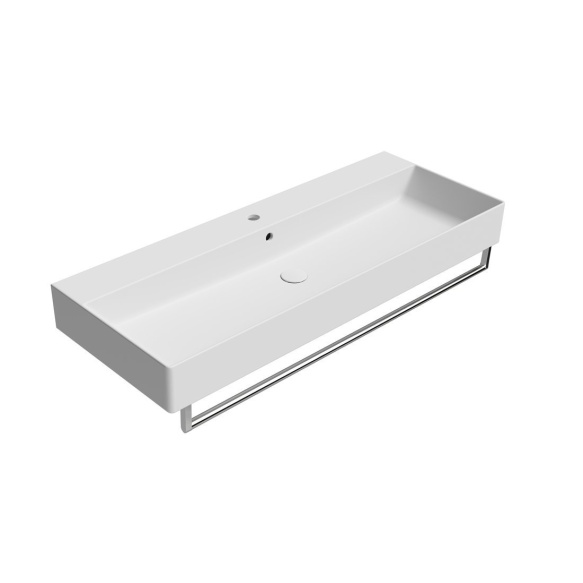 valamu KUBE X 120x47cm,  tasaseks lihvitud põhi,  valge matt
