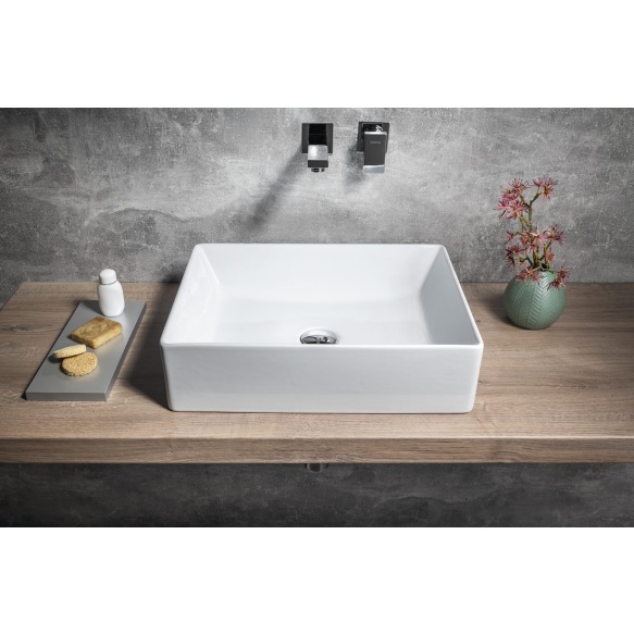 valamu tööpinnale KUBE X 50x37 cm, valge ExtraGlaze