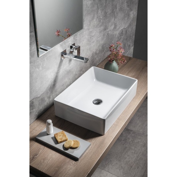 valamu tööpinnale KUBE X 50x37 cm, valge ExtraGlaze