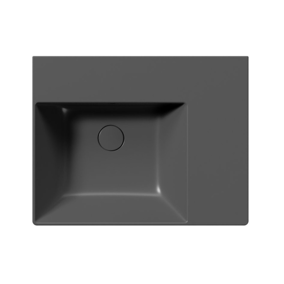 valamu KUBE X 60x47cm,  R,  ilma segistiavata, must matt