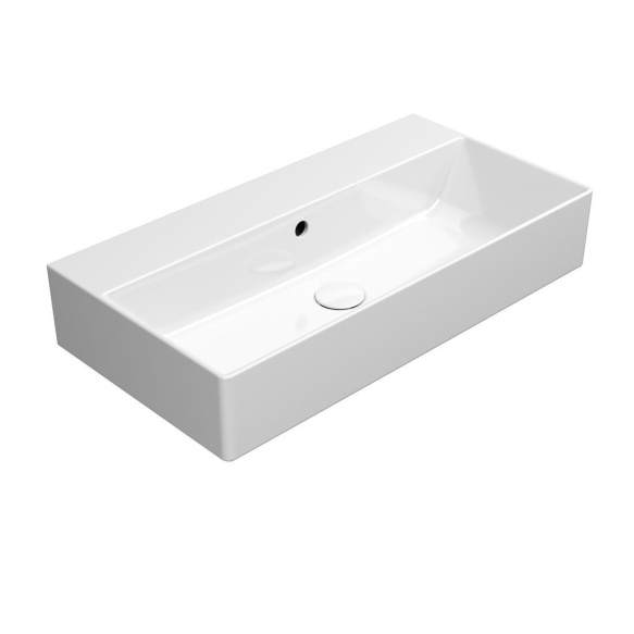 valamu KUBE X 70x37cm,  ilma segistiavata,  valge ExtraGlaze