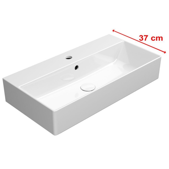 valamu KUBE X 70x37cm,  tasaseks lihvitud põhi,  valge ExtraGlaze