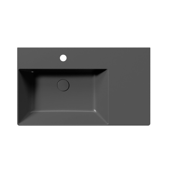 valamu KUBE X 80x47cm,  R,  must matt