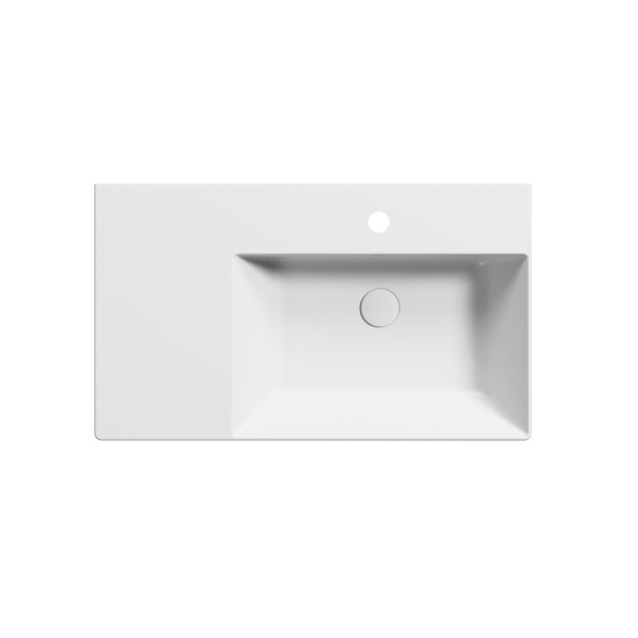 valamu KUBE X 80x47cm,  L,  valge matt