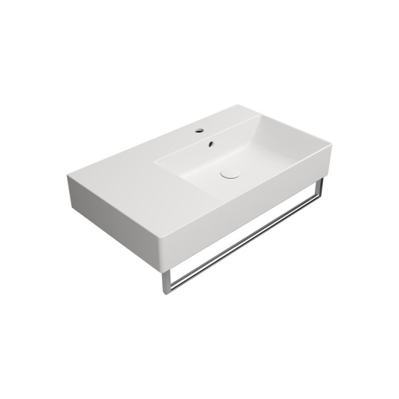 valamu KUBE X 80x47cm,  L,  valge matt
