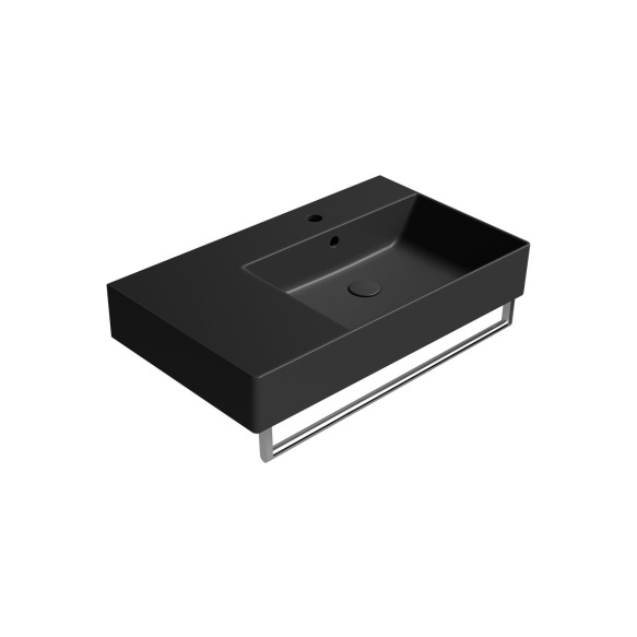 valamu KUBE X 80x47cm,  L,  must matt