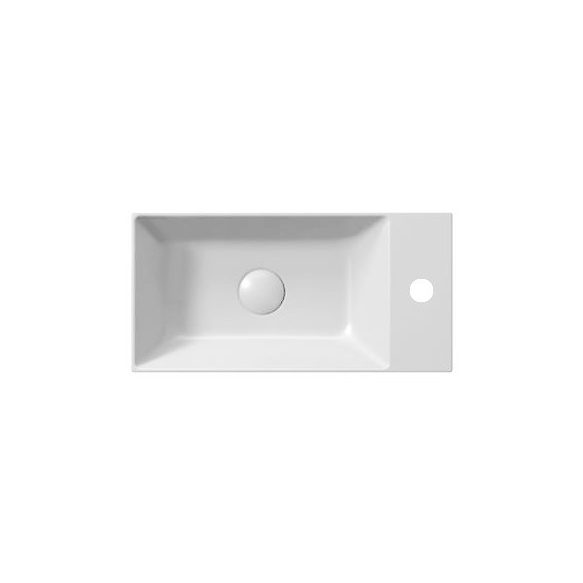 valamu KUBE X 50x25 cm parem/vasak, valge ExtraGlaze