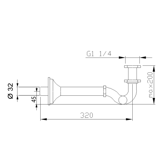 Bideesifoon 5/4´´ 32 mm, kuld