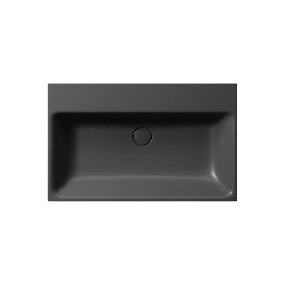 NUBES ceramic washbasin 80x50cm, without tap hole, black matt