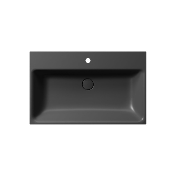NUBES ceramic washbasin 80x50cm, black matt