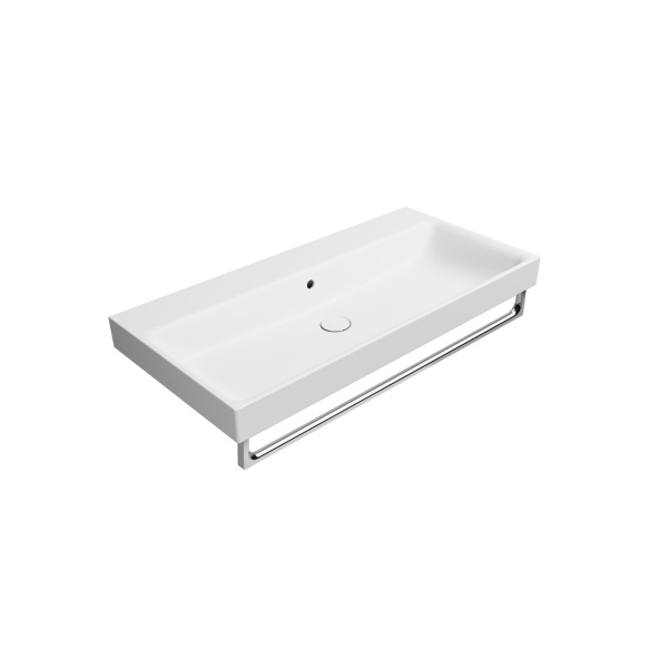 NUBES ceramic washbasin 100x50cm, without tap hole, white matt