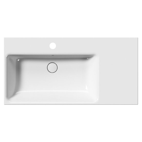 valamu NUBES 100x50cm,  R,  valge ExtraGlaze