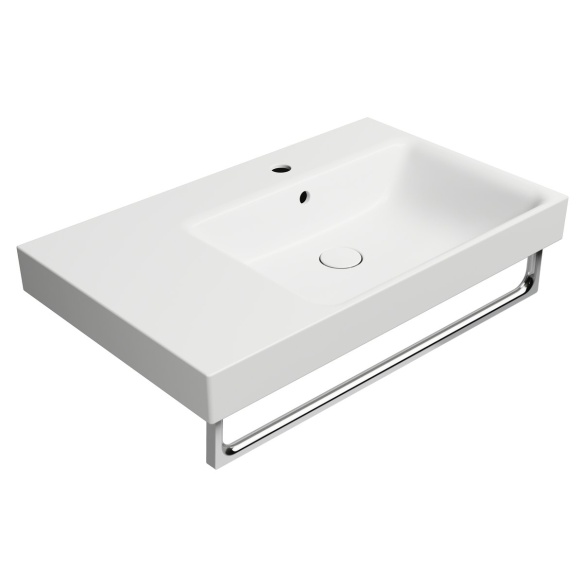 valamu NUBES 80x50cm,  L,  valge matt