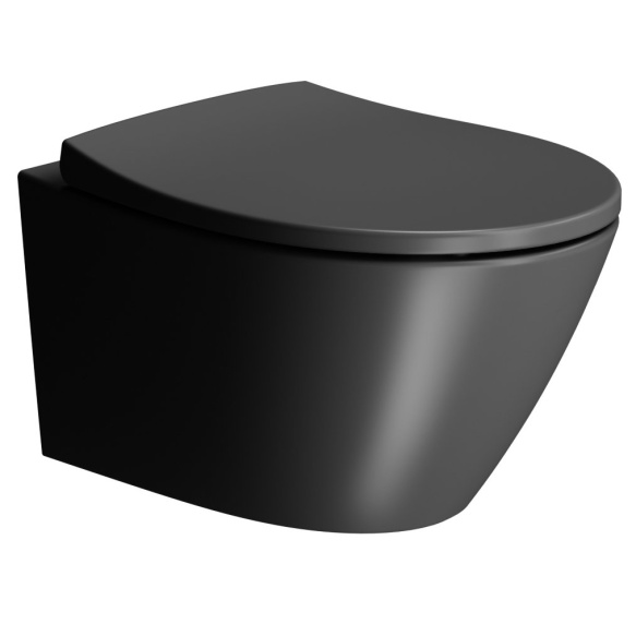 seina wc Modo Swirlflush, 37x52 cm, must dual-matt