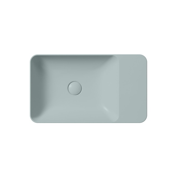 MODO countertop ceramic washbasin 60x35cm, without tap hole, ghiaccio matt