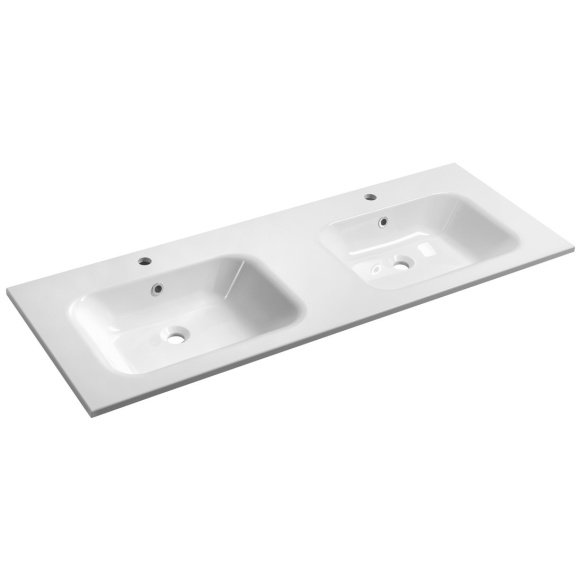 valamu ARECA Double, 141x51.5 cm, valge