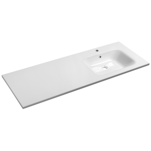 valamu ARECA R, 141x51.5 cm, valge