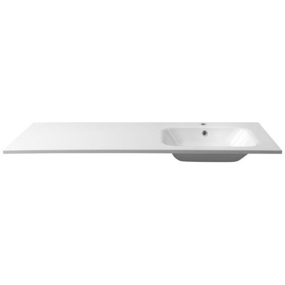 valamu ARECA R, 141x51.5 cm, valge
