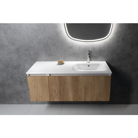 valamu ARECA R, 141x51.5 cm, valge