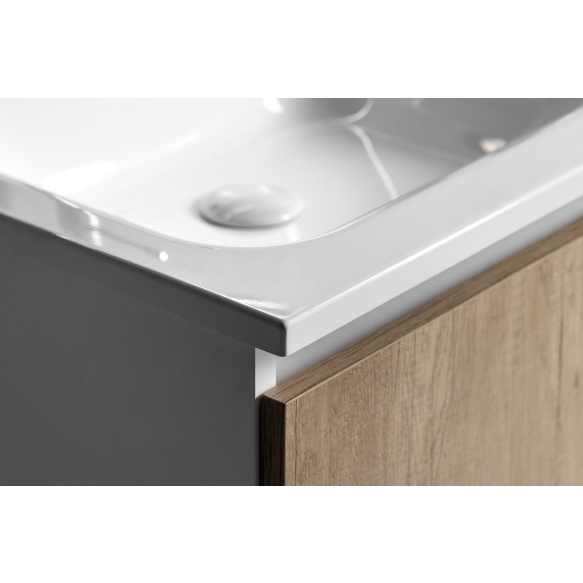 valamu ARECA Double, 161x51.5 cm, valge