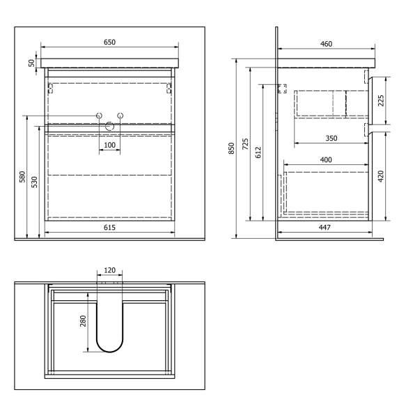 valamukapp ALTAIR 61,5x72,5x45cm, valge