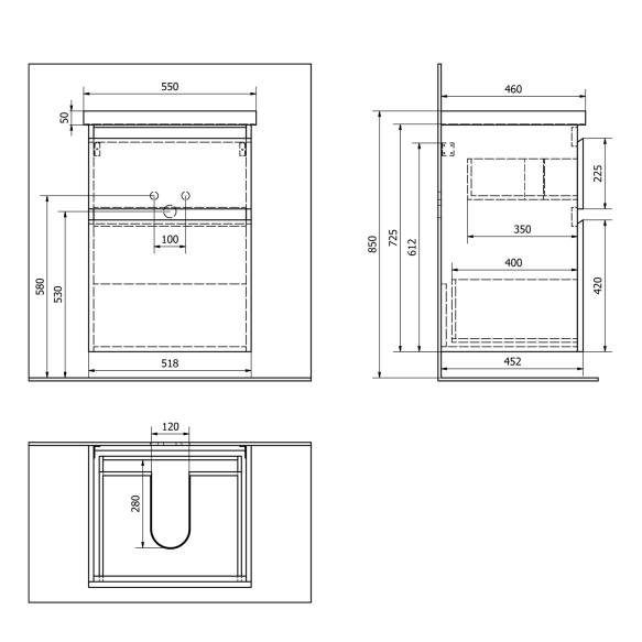 valamukapp ALTAIR 52x72,5x45cm, matt must