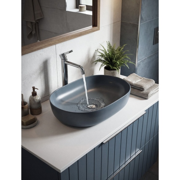 ARDEA countertop ceramic washbasin, 60,5x41,5cm, siena