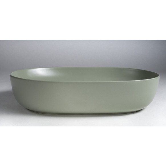 ARDEA countertop ceramic washbasin, 60,5x41,5cm, verde