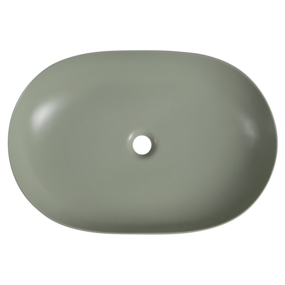 ARDEA countertop ceramic washbasin, 60,5x41,5cm, verde