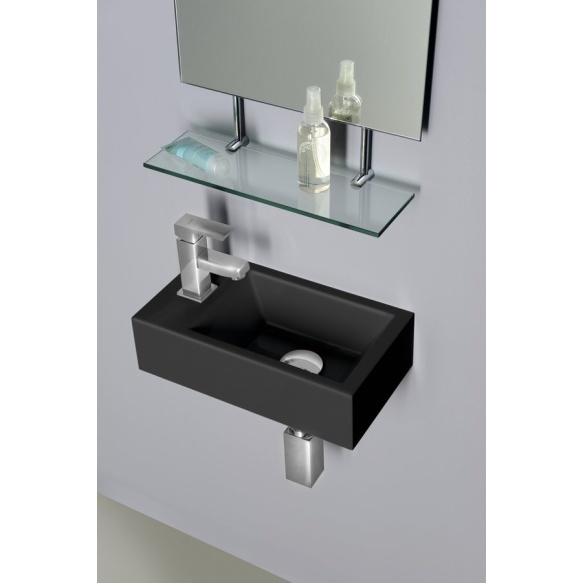 valamu AMAROK L, 40x22 cm, matt must