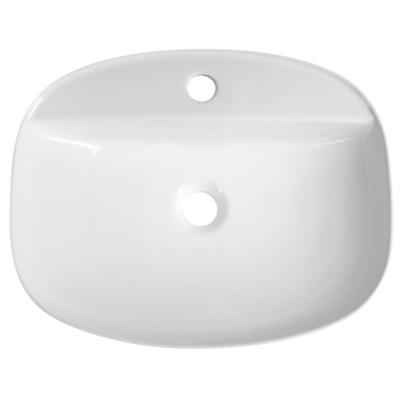 VIONA ceramic countertop washbasin, 50x38cm, white