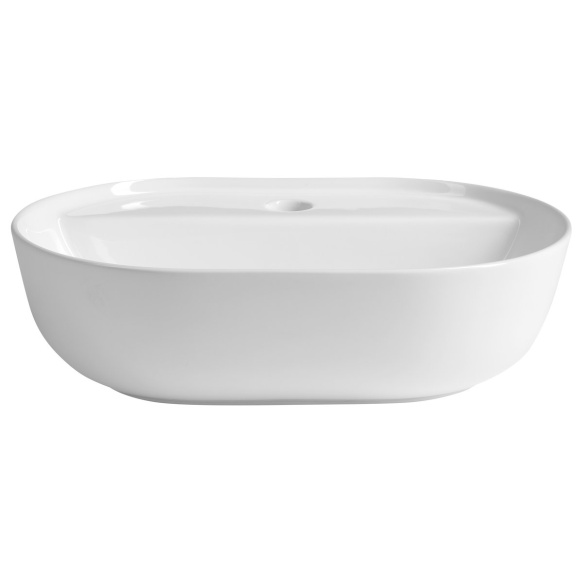 LUNOR countertop ceramic washbasin, 42x30,5cm, white