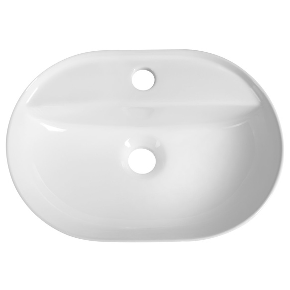 LUNOR countertop ceramic washbasin, 42x30,5cm, white