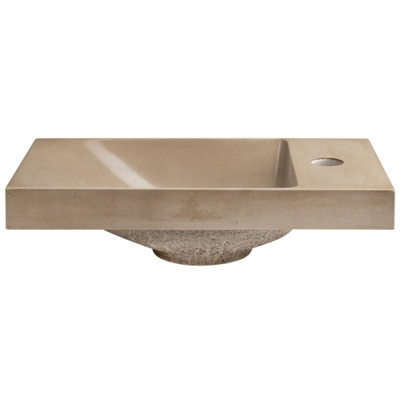 betoonist valamu AGOS 40x22cm,  L/R,  sand poolläikiv