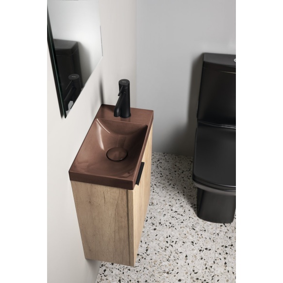 betoonist valamu AGOS 40x22cm,  L/R,  dark brown