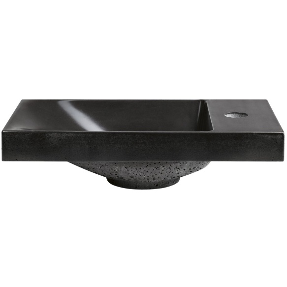 betoonist valamu AGOS 40x22cm,  L/R,  anthracite poolläikiv