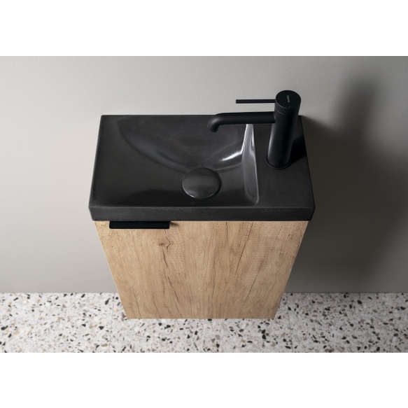 betoonist valamu AGOS 40x22cm,  L/R,  anthracite poolläikiv