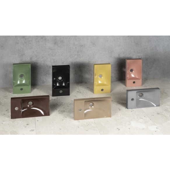 betoonist valamu AGOS 40x22cm,  L/R,  grey poolläikiv