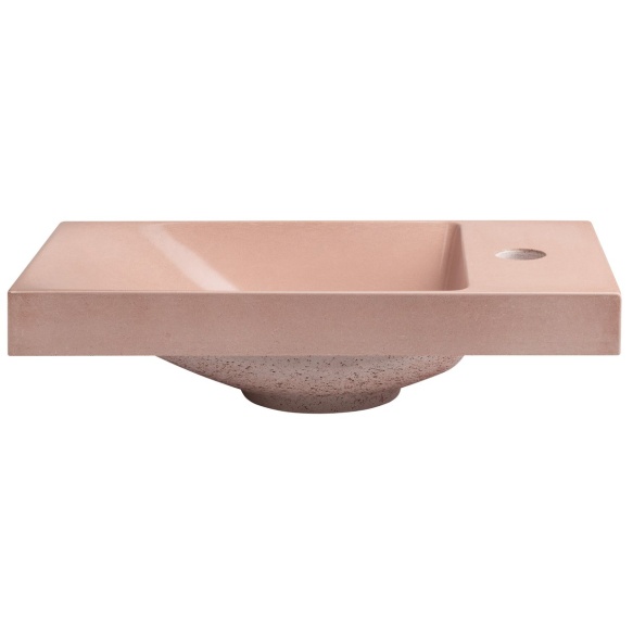 betoonist valamu AGOS 40x22cm,  L/R,  pink poolläikiv