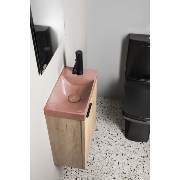 betoonist valamu AGOS 40x22cm,  L/R,  pink poolläikiv