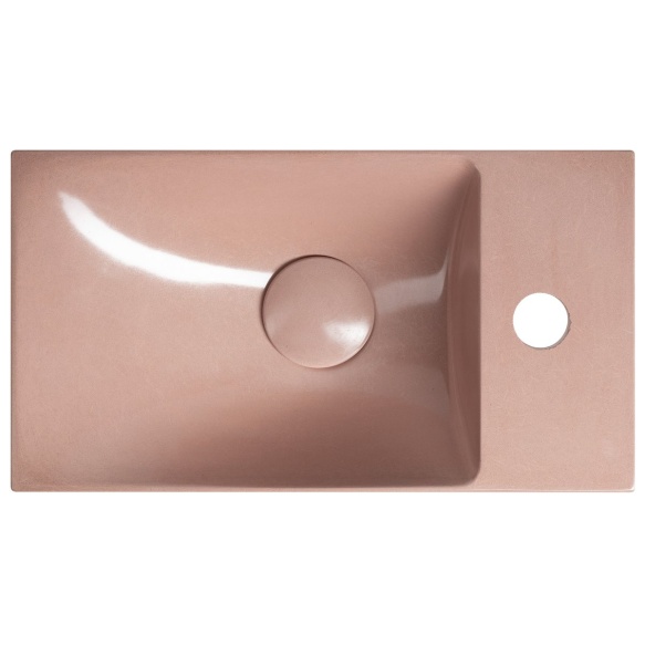 betoonist valamu AGOS 40x22cm,  L/R,  pink poolläikiv