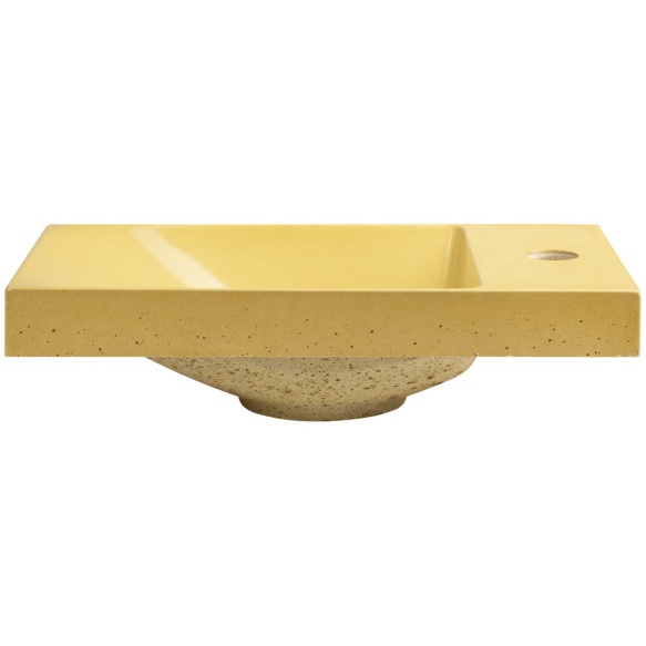 betoonist valamu AGOS 40x22cm,  L/R,  yellow poolläikiv