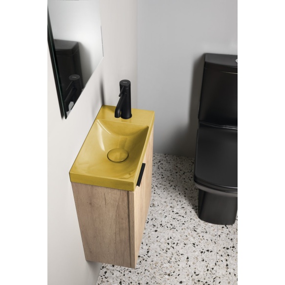 betoonist valamu AGOS 40x22cm,  L/R,  yellow poolläikiv